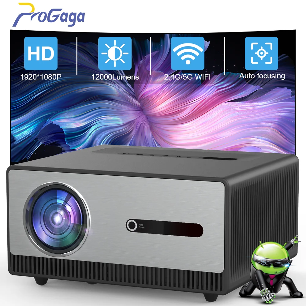 PROGAGA Ǯ HD 1080P , PG600W  LED 2K 4K  ȭ , ȵ̵ , PK DLP Ȩ þ ó׸ 